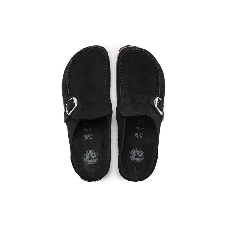 Birkenstock Серия Buckley Замшевые Модные Универсальные Противоскользящие Закрытые Тапочки Унисекс Тапочки Черный 1017826