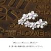 Shinjuku Gin no Kura Triple Plumeria Zirconia Silver Stud Earrings for Both for Women & (2-Piece, Ears)