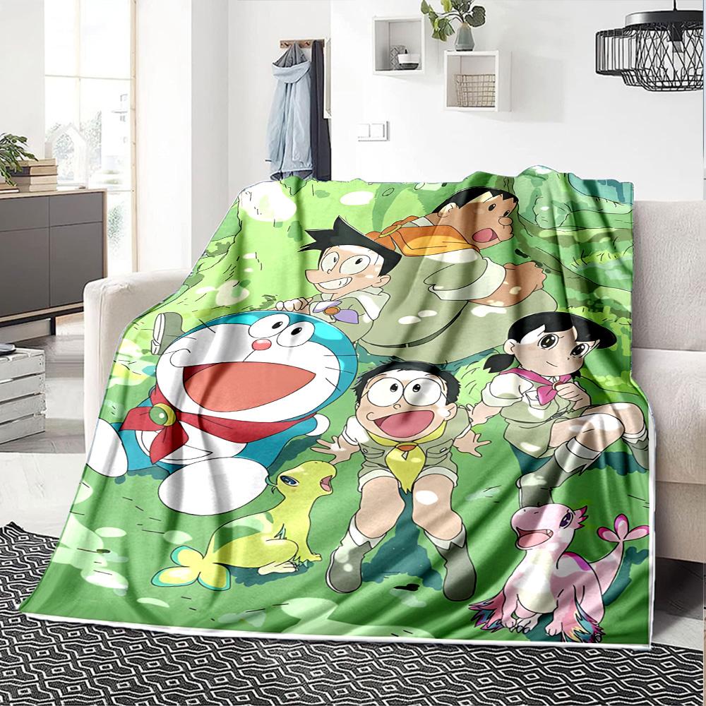 1pc Blue Cat Adventure Flannel Blanket,Ultra Soft Warm Plush Throw for Home Bedroom Bed Sofa Cover Camping Picnic gift Y7242