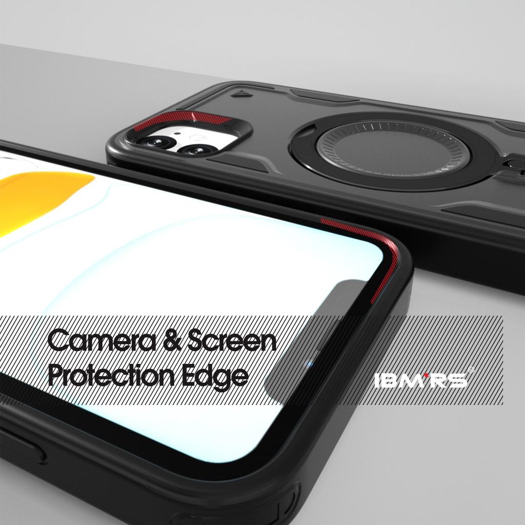 Чехол IBMRS для iPhone XR противоударный [магнитный] с подставкой и шнурком | Совместимость с IBM RS