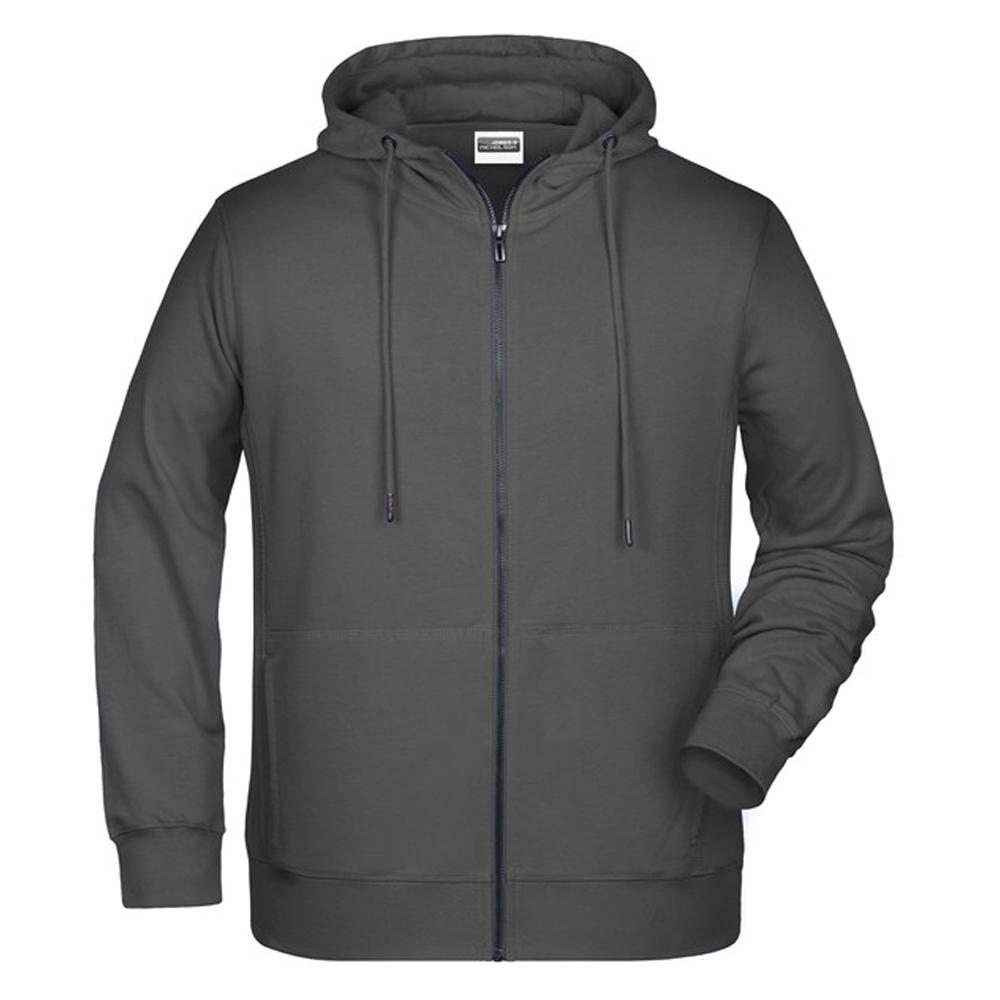 James and Nicholson Mens Full Zip Hoodie