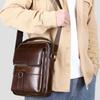Men's Bag Satchel Genuine Leather Cowhide Shoulder Bag High Luxury Leather Satchel Business Trend Leisure Small Bag