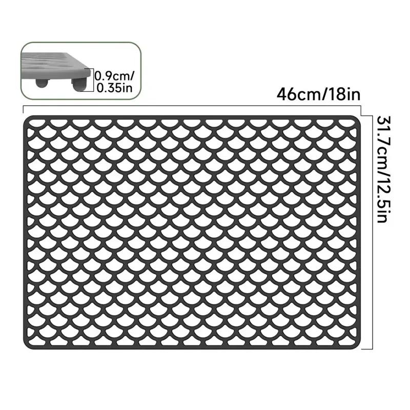Кухонный силиконовый коврик для защиты раковины, складной, противоскользящий, для сушки посуды, бытовой многофункциональный коврик для стола