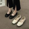 Shoes Woman Flats Shallow Mouth Square Toe Dress Comfortable New Summer Mary Janes Summer Shoes Ladies Female Footwear Square To