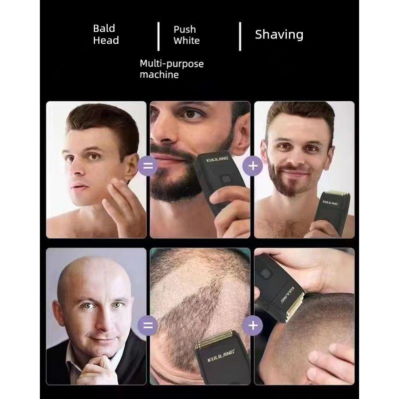 Fully Washable Curry Wolf Whitening Device for Hair Salon Three-Net Rechargeable Electric Shaver Washing Shaving Head Handy Gadget