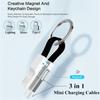 Магнитный USB-кабель 3-в-1, 13 см, мини, для передачи данных и зарядки мобильного телефона, Type C/Micro USB