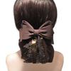 Flower Bow Snood Sweet Women Spring Clip High Quality Hairgrips Cover Net  Office Lady
