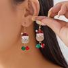 1 Pair of Fashionable Christmas Earrings for Women, Santa Claus Pendant Earrings for Women, All-match High-end Crystal Holiday Gift Ear Hooks