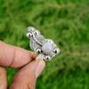Sterling Silver Round Rainbow Moonstone Stone Engagement Flower Daughter Ring