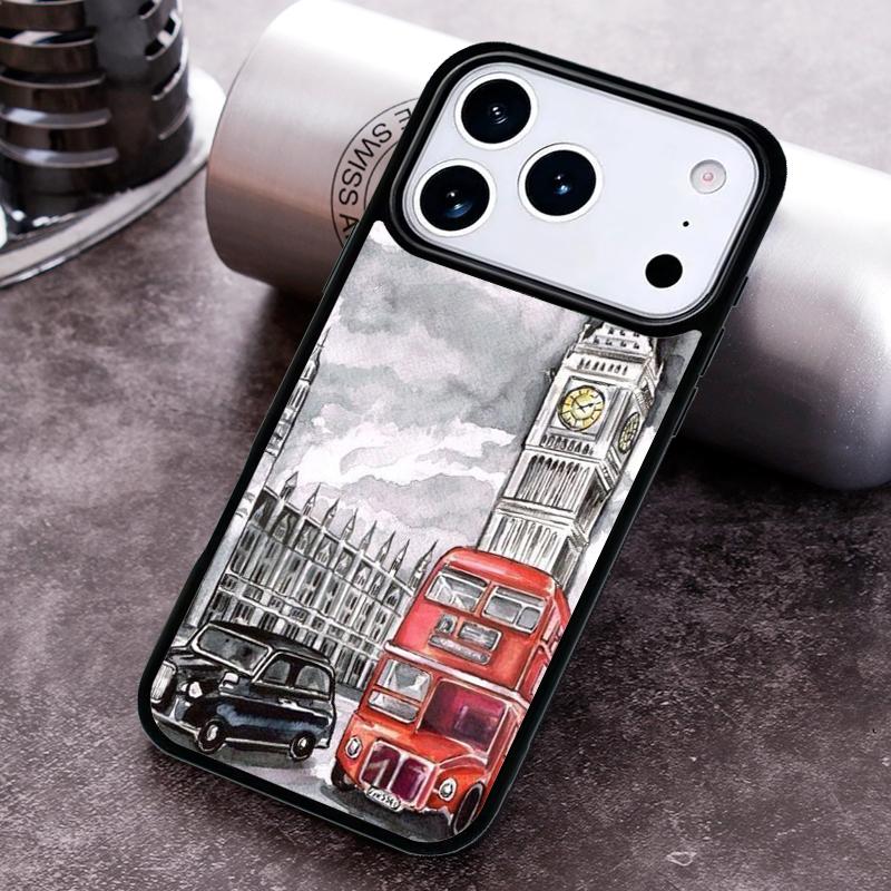 Чехол для телефона London Bus England Big Ben для iPhone 17 16 15 Pro Max Air 14 13 12 11 Plus Ударопрочный Capa Cover