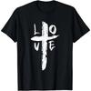 Lovers Gift Love Cross Valentines Day Cool Religious T-Shirt Custom Printed Streetwear Graphic T Shirts Harajuku
