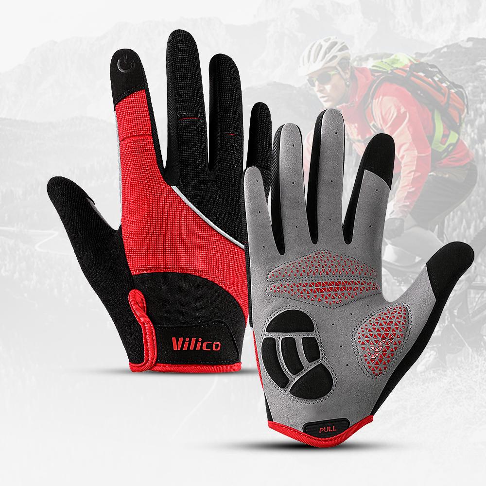 Gants de cyclisme antidérapants, doigt complet, vtt, vélo, chauds, pour hommes et femmes, respirants, Anti-choc, de sport
