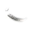 Open Silver Ring 'Cupid's Arrow' White Silver (rhodium) - 5x3 Mm