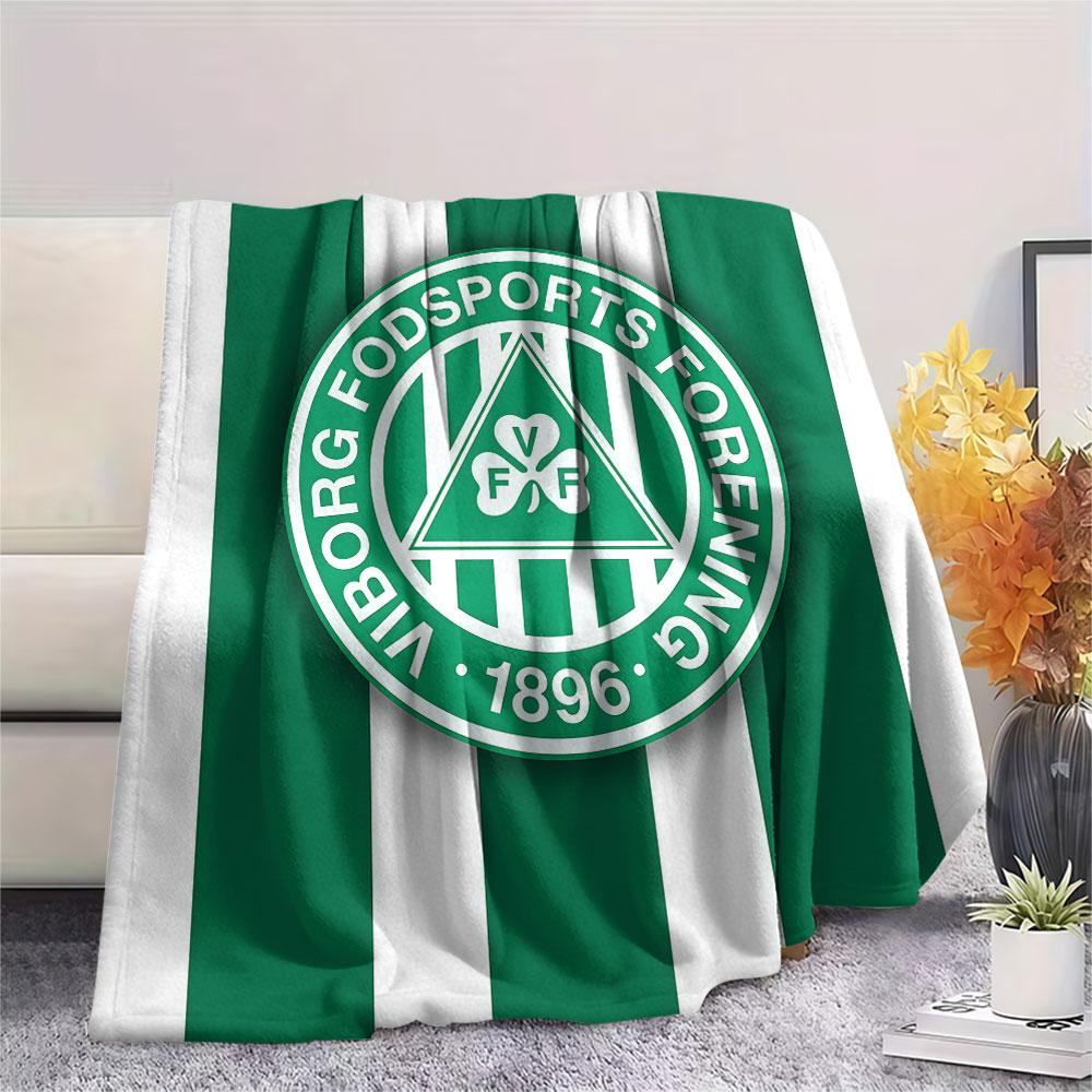 Viborg FF logo FlAannel Blanket, High quality Comfortable for All Seasons, Home Decor, Warmth and Comfort