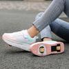 Boy's Plus Size Fashionable Thick Soled Roller Skates Girl's Wheeled Sports Shoes Outdoor Sneaker