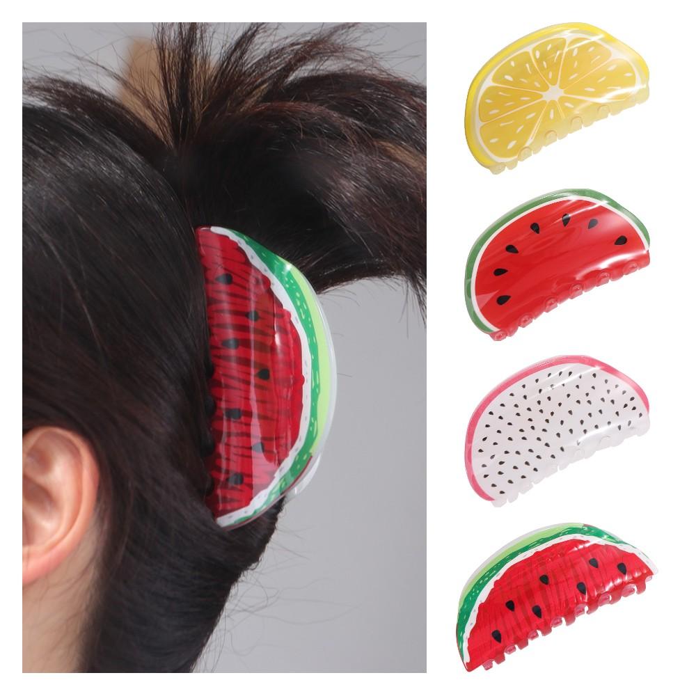 Hairpins Orange Hairgrips Kiwifruit Women Shark Clip Korean Hair Clips Watermelon Fruits Hair Claw
