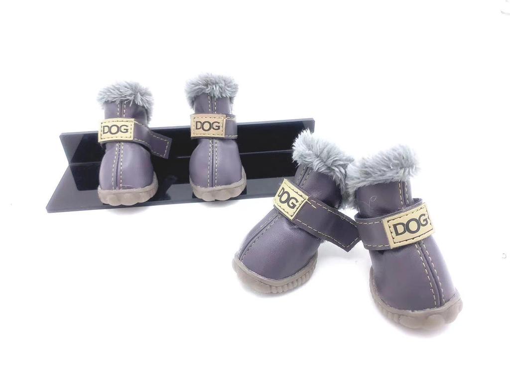 Хлопковые зимние ботинки для щенков померанского шпица и бишона фризе - Набор обуви для осени и зимы