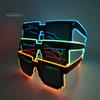 1 пара светящихся очков Солнцезащитные очки со светодиодной подсветкой Беспроводная громкая связь для танцев 4-режимная функция привода Очки для вечеринок Хэллоуин EDM Карнавальная подсветка