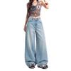 Retro Tencel Jeans Women's Summer Thin High Waist Lyocell Long Pants High Waist Skinny Design Straight Pants