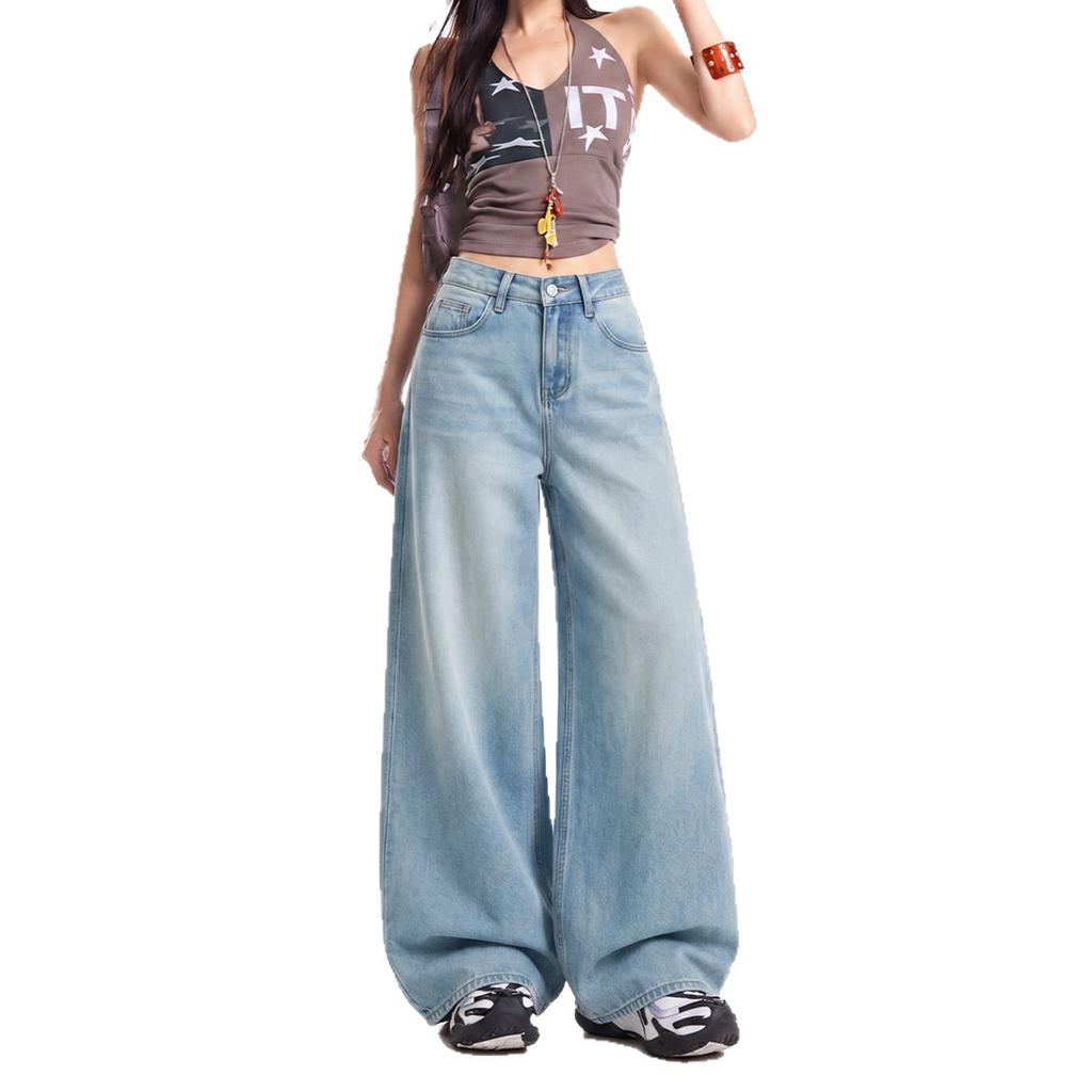 Retro Tencel Jeans Women's Summer Thin High Waist Lyocell Long Pants High Waist Skinny Design Straight Pants