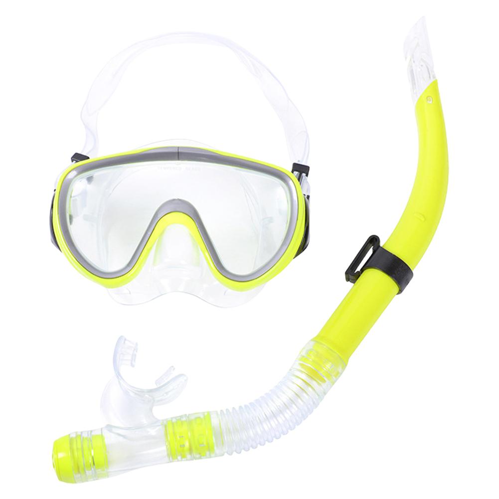 Diving Mask & Snorkel Set Adjustable Swim Goggles No Leakage Diving Snorkel Tube Anti-Fog for Swimming Snorkeling