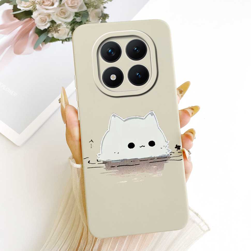 Redmi Note15Pro 5G Новая модель Защитный чехол Матовый Кот Кролик Для Xiaomi Redmi Note 15 Pro 5G Полное покрытие Защита от падений Ударопрочный