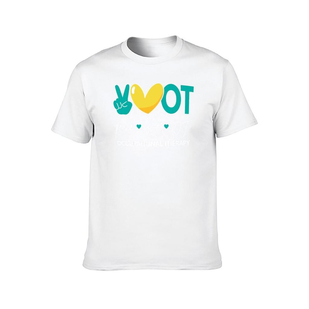 Peace Love OT II Occupational Therapy TShirt g man t shirts for men t shirt personalised TShirt