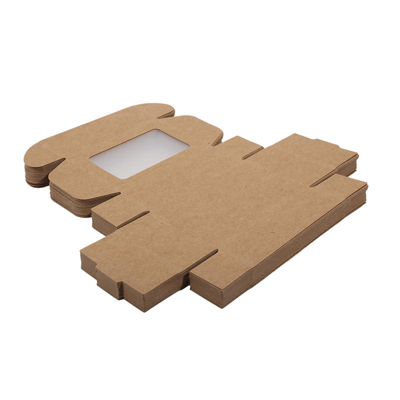 25PCS Kraft Paper Box With Clear Window Homemade Boxes Presents Packaging Boxes For Cookies Packaging Candy Box Birthday Gift