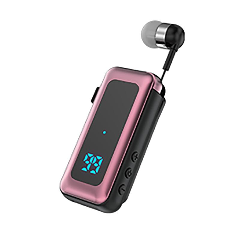 VAORLO Бизнес-наушники с зажимом для TF-карты, играющие по Bluetooth 5,4, с шумоподавлением, HD-наушники с цифровым дисплеем и микрофоном, гарнитура