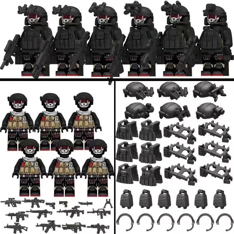Building Blocks Ghost Special Forces Accessories Gun Backpacks Vests Belts Weapons Kids Toy