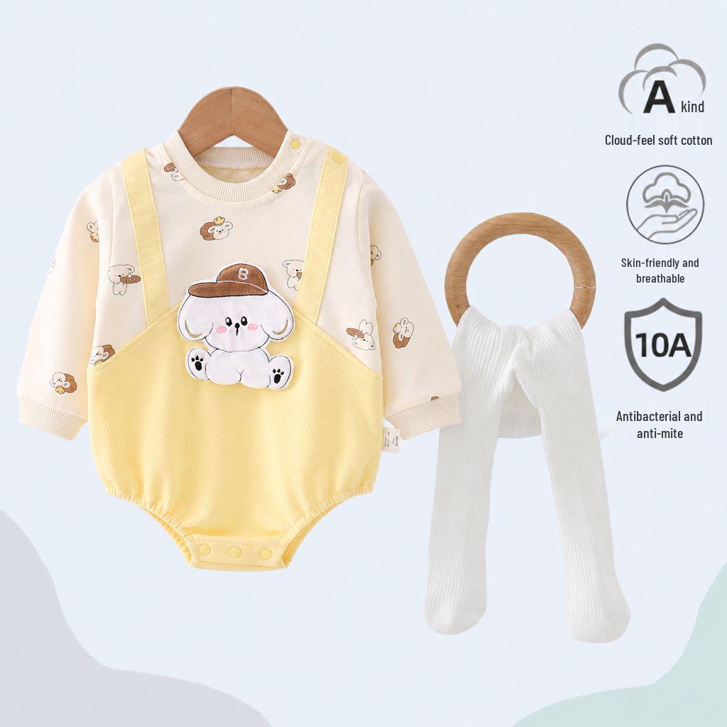 Популярный боди для младенцев на весну/осень: Наряды класса А для мальчиков и девочек - Одежда для ползания для новорожденных