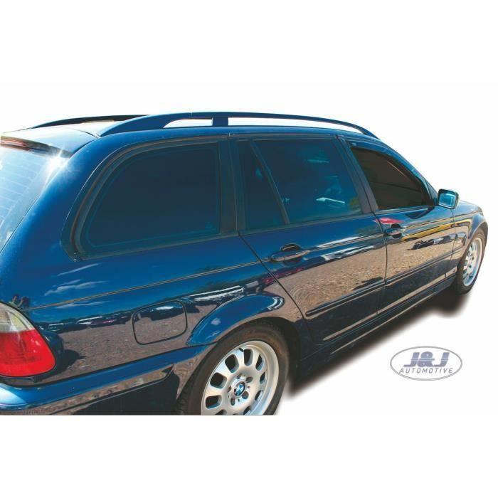 Déflecteurs d'air - J&amp;J AUTOMOTIVE - BMW 3 Série E46 - Fumé - Acrylique renforcé - Installation facile