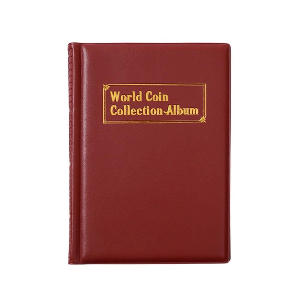 PVC Film Coin Collection Book PU Leather Storage Bags Premium Collecting Money Organizer  Gifts