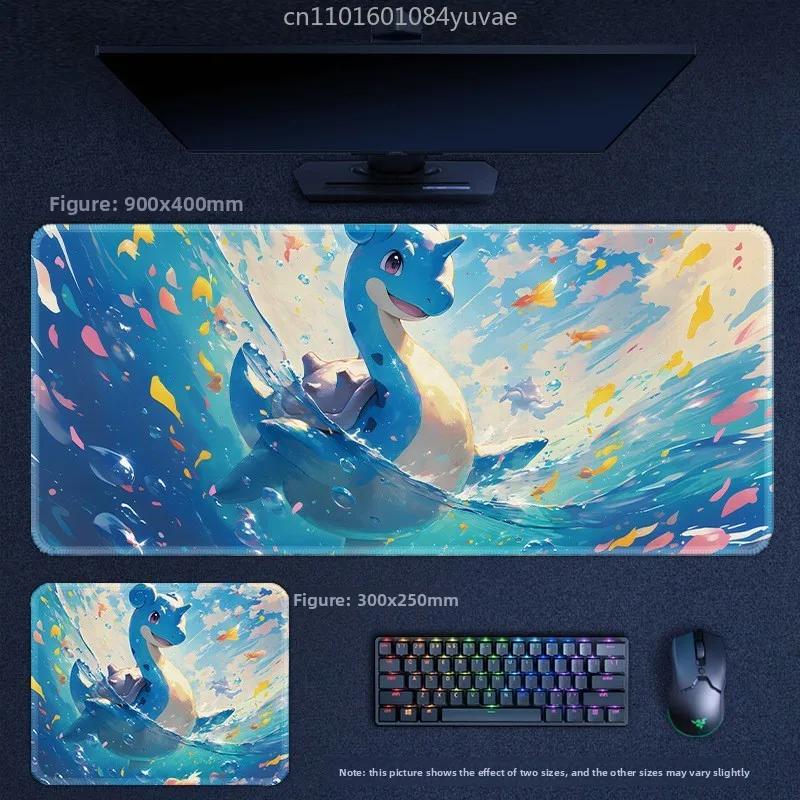 Классический Мультфильм Аниме Покемон Пикачу Мьюту Иви Кожаный Коврик для Мыши Лукарио Сквиртл Гардевуар Коврик для Клавиатуры Большой Игровой Настольный Мат