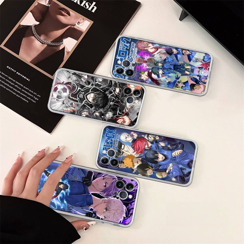 Футбольное Аниме B-Blue L-Lock Прозрачный Мягкий Чехол Для Телефона Для IPhone 15 12 14 16 17 13 Plus 11 Pro Max 13 Pro