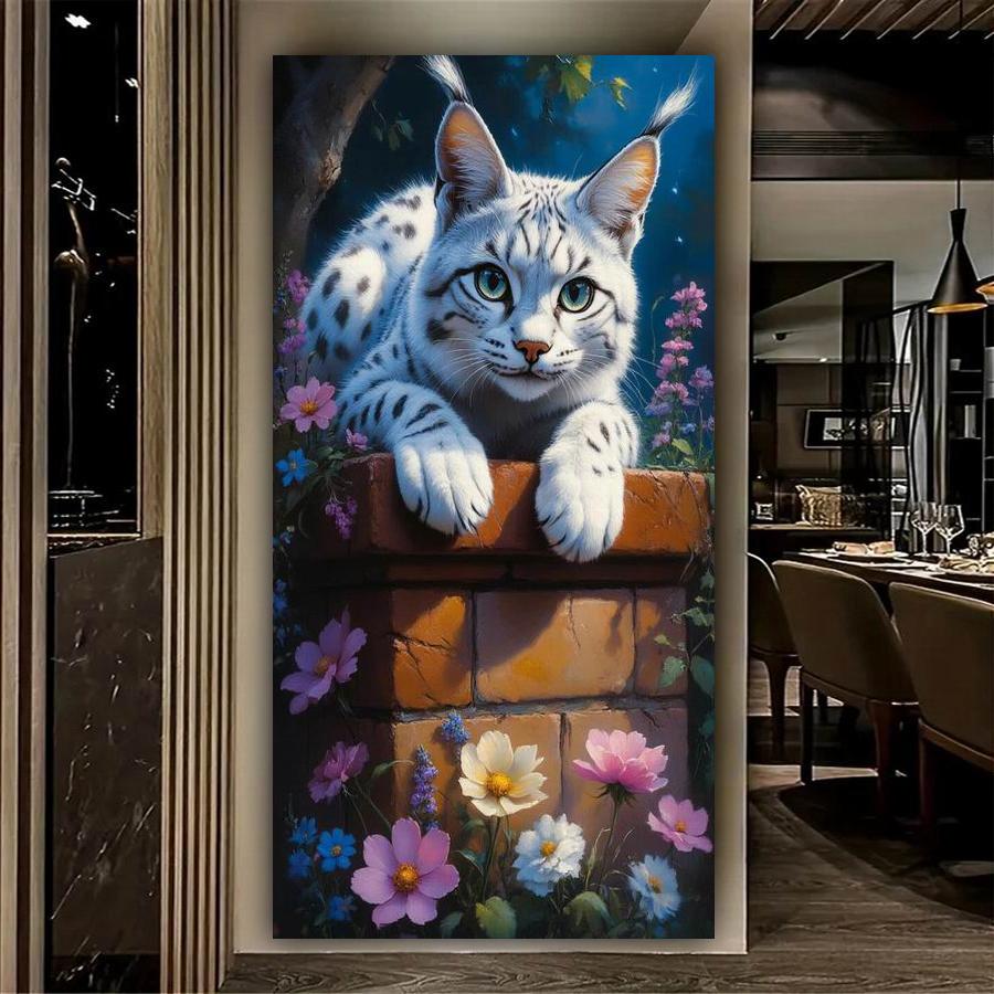 Black and White Cat Large Size Diamond Painting New Collection Pet Animals Diy Full Square Round Drill Rhinestone Embroidery Mosaic Cross Stitch Kits