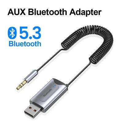 Автомобильный адаптер Aux Bluetooth 5,3, беспроводной аудиоприемник, USB-разъем 3,5 мм, TF-карта, передатчик громкой связи для автомобильного динамика