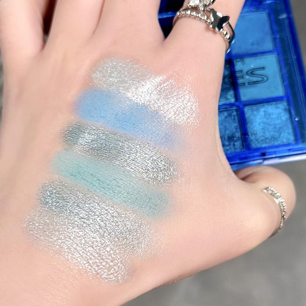 Blue 9-color Eye Shadow Is Sweat-proof Waterproof and Not Easy To Fade High-quality  Blue Makeup Cos Color Makeup