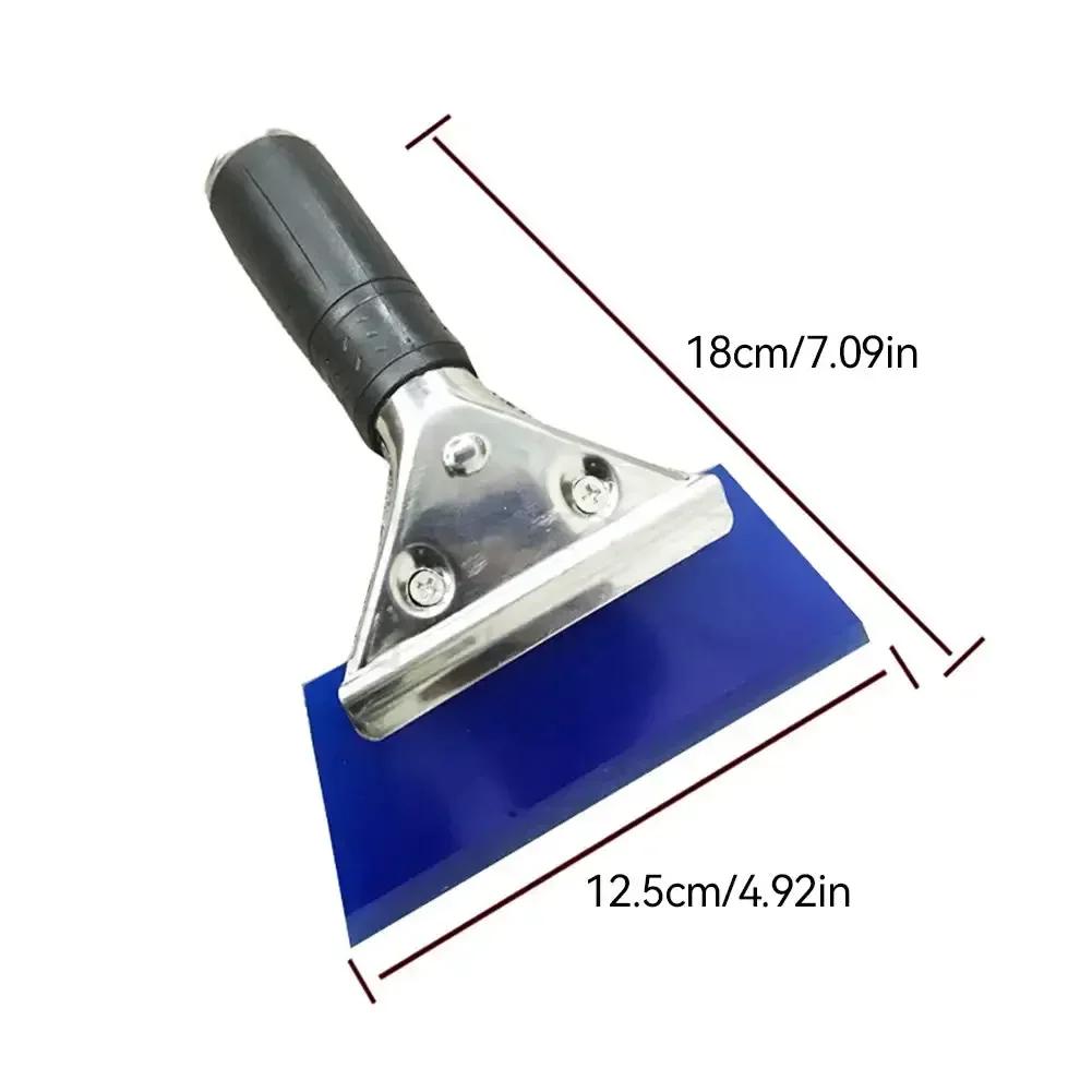 Автомобильный скребок с ручкой из нержавеющей стали, резиновая лопата для снега, скребок для лобового стекла, инструмент для удаления воздушных пузырей с автомобильной пленки