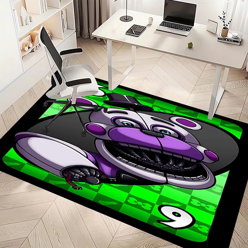 1pc Five Nights at Freddy's Print Area Rug - Soft, Washable Non-Slip Indoor Mat, Living Room, Home Office Decorative Rug,Office Decorative