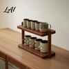 Functional Holder for Daily Items 2-Tier Desktop Storage Rack Wooden Vertical Space Saving Organizer Strong Versatile Cup Kitchen Load-Bearing