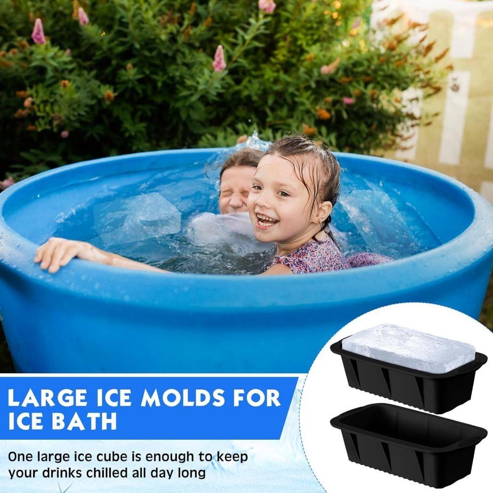 Foldable Silicone Ice Mold Non-Stick Extra Large Ice Box Dishwasher Safe Big Ice Tray  Tub