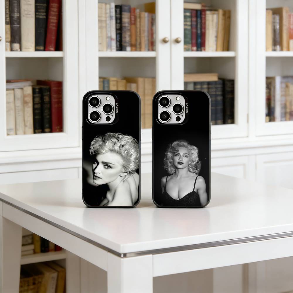 Чехол для телефона Singer M-Madonna для iPhone 17,16,15,14,13,12,11 Plus,Pro Max,XS,Цветной Серебряный Покрытый Внутренний Чехол