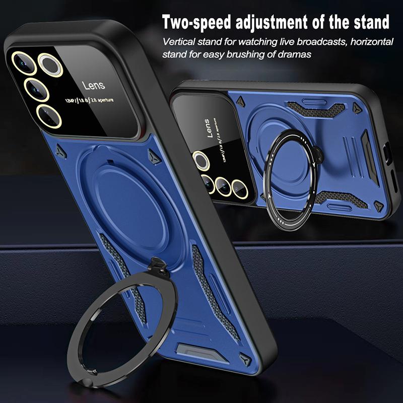 Luxury Magnetic Stand Cases For VIVO Y04 Y16 Y22 Y22S Y29 Y35 Y36 Y39 Armor Shockproof Soft Bumpers Hard Anti-Fall Cover Capa