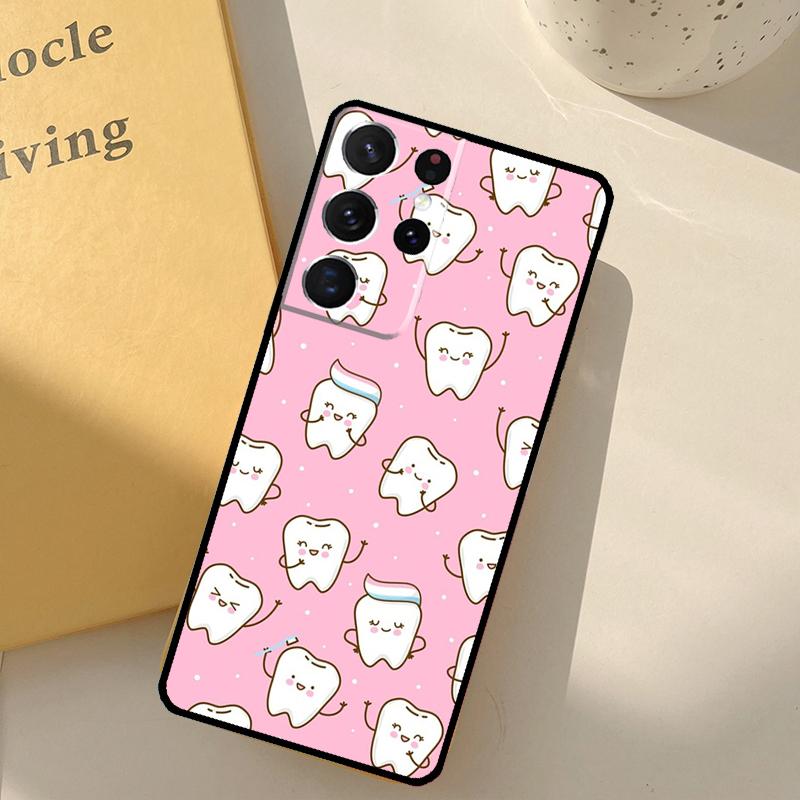 Чехол для телефона с рисунком зубов для стоматолога для Samsung Galaxy S23 S20 S21 S22 S24 S25 Ultra S9 S10 Plus S25 FE Защитный корпус