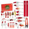24Pcs/Set Fishing Advent Calendar Christmas Countdown 24 Days Set 360 Degree Rotating Fish Lure Outdoor Fishing Gear