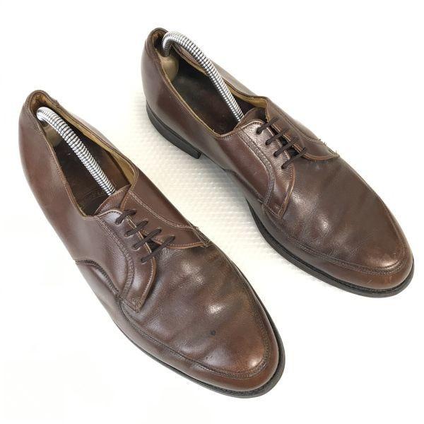 60s-70s USA Vintage Walk Over Leather Goodyear Welt U-Tip 10D / 27.5-28.0cm / Brown Dress Shoes(USED)