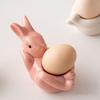 Ceramic Egg Cup Easter Bunny Stand Modern Kitchen Gadget Porcelain for Soft Boiled