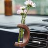 Car Flower Vase Holder Ornaments Car Flower Arranger Wooden Car Vase Vent Clip Dashboard Decor Unique Car Accessory
