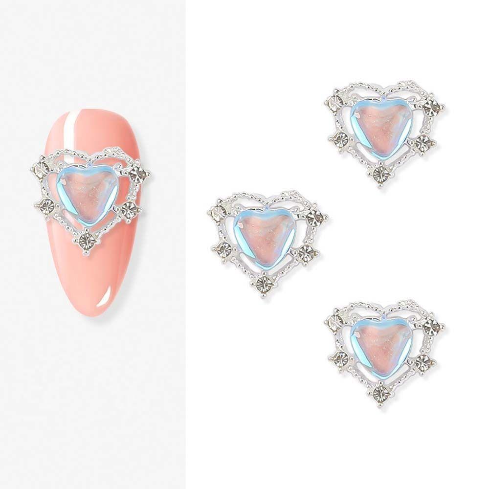 Маникюрные аксессуары Стразы для ногтей в форме сердца Украшения для ногтей в виде кролика 3D-сверла Украшения для ногтей